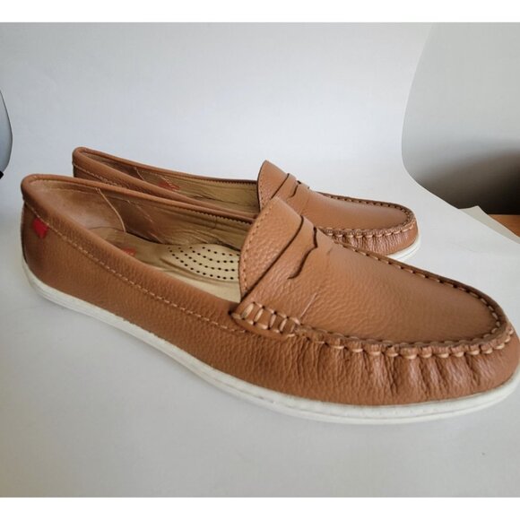 Marc Joseph New York Cognac Brown Pebbled leather loafer  display picture 1